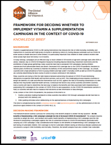 Decision-making framework for VAS campaigns during COVID-19